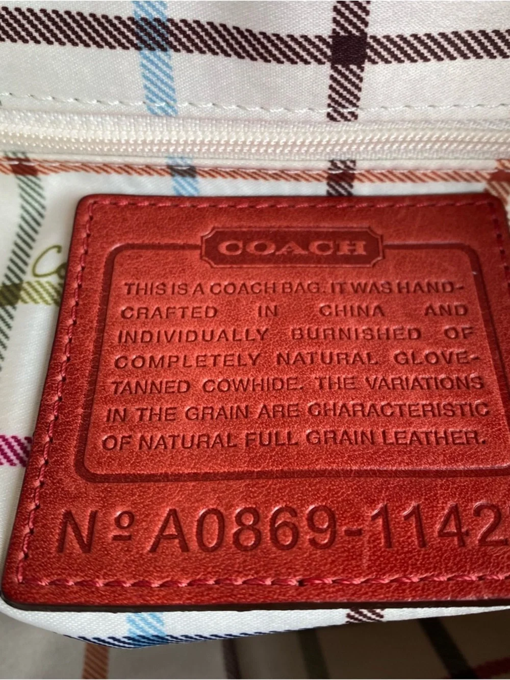 Coach Chili Red Tattersall Bleecker Bucket Bag and Waller Set Bundle Y2K - Picture 17 of 17